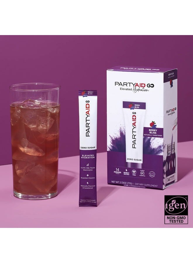 LIFEAID PARTYAID GO! اشعر بالراحة الليلة وغداً، بدون سكر، 5-HTP، مركب ب، حليب الشوك، إلكتروليتات، بدون نكهات أو محليات صناعية، خالي من الكافيين، 14 حبة (عبوة من 1) - Image 3