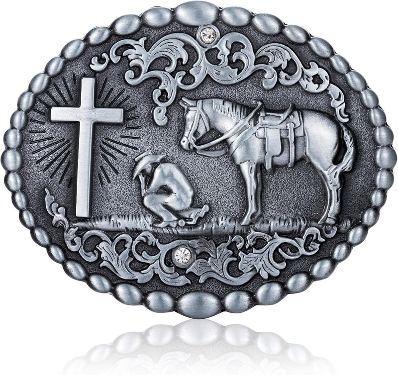 KDG Western Cowboy Belt Buckles Men Vintage Novelty Large Handmade Belt Buckle… - Image 1