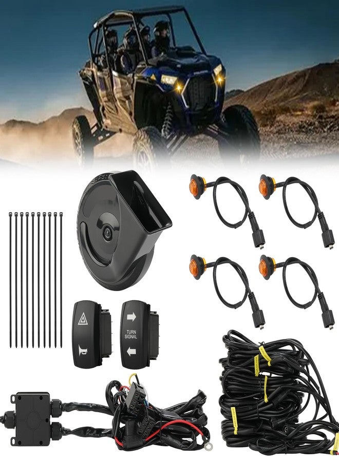 OFIG UTV Turn Signal Kit with 110DB Horn, Pre-Wired, Plug and Play ATV UTV Blinker with Rocker Switch, Universal UTV Street Legal Kit Compatible with Polaris, Can Am, CFMOTO, Arctic Cat - Image 1