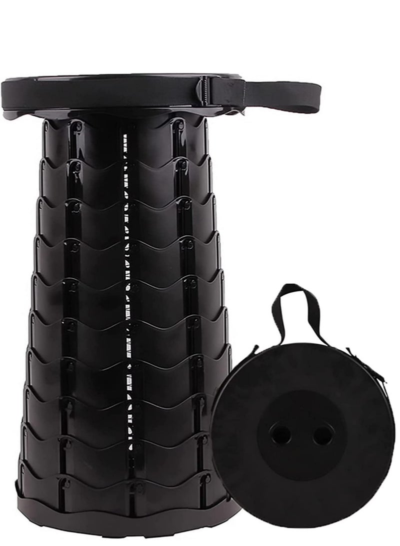 Multifunctional Foldable Chair Shrink Stool Portable Telescoping Stool, Retractable Stool for Camping Garden Fishing Hiking Travel BBQ, Adjustable Plastic - Image 1