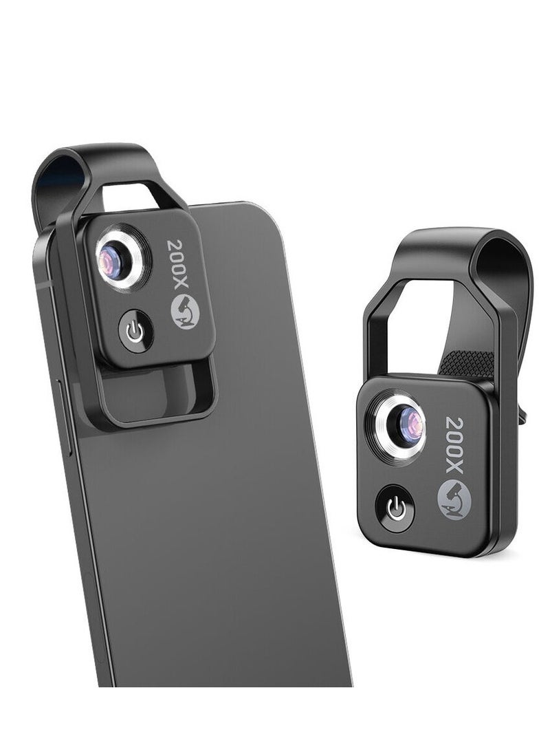 APEXEL APEXEL 200X Microscope Lens Mobile Phone High Magnification For iOS Android!  - Image 1