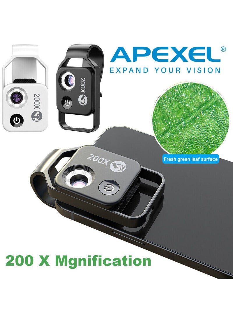 APEXEL APEXEL 200X Microscope Lens Mobile Phone High Magnification For iOS Android!  - Image 2