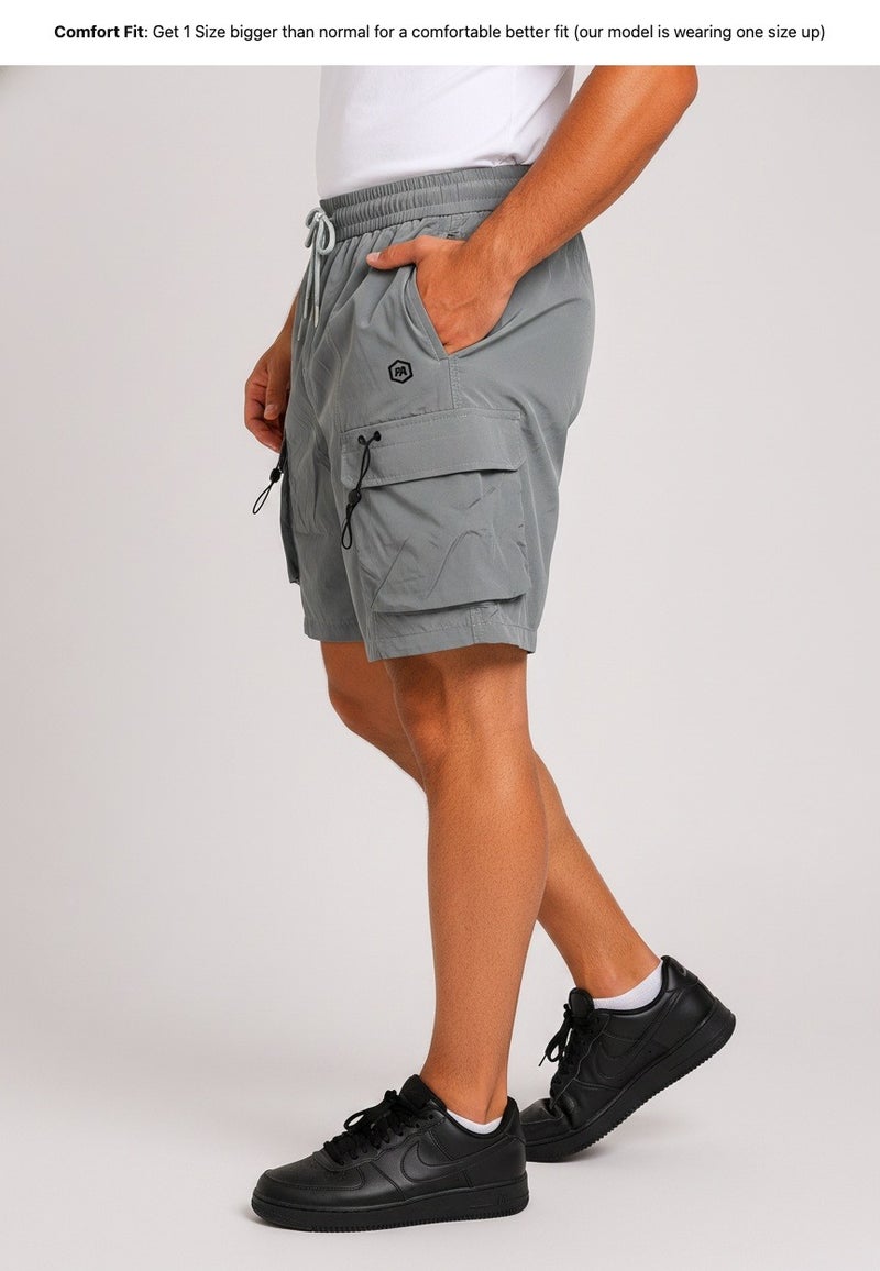 بريما إيس رجالي Cargo Shorts Airy الهواء الطلق والنشاط بريميوم Grey - Image 3