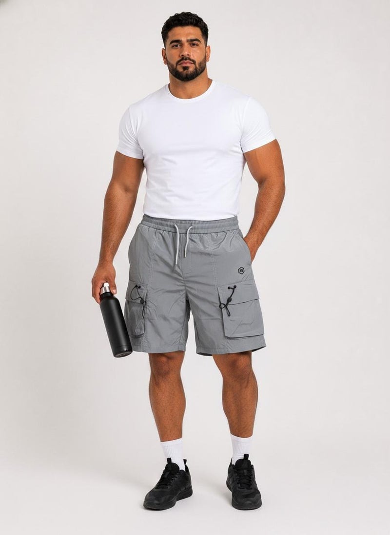 بريما إيس رجالي Cargo Shorts Airy الهواء الطلق والنشاط بريميوم Grey - Image 4