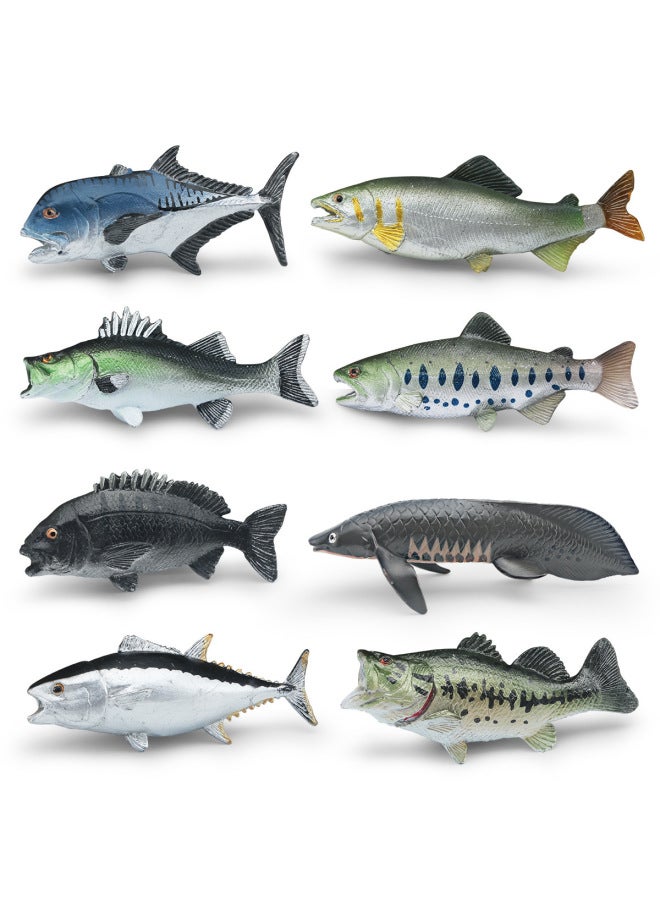 Simulation Of Marine Animals Tuna Real Snapper Cattle Harbor Carp Bass Salmon Salmon Model Ornaments-Color:Pl127-2769 Niu Hong Kong Jin 15g - Image 3