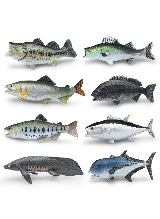 Simulation Of Marine Animals Tuna Real Snapper Cattle Harbor Carp Bass Salmon Salmon Model Ornaments-Color:Pl127-2769 Niu Hong Kong Jin 15g - Image 2