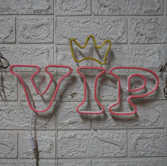 Wall Mitra Wall Mitra VIP Lounge Neon Sign for Wall Decor VIP Lounge Neon Lights for Office Room Decor Aesthetic Wedding Party Signs for Bar Office Hotel Man Cave VIP Lounge Decorations12x18 Purple yellow  - Image 5