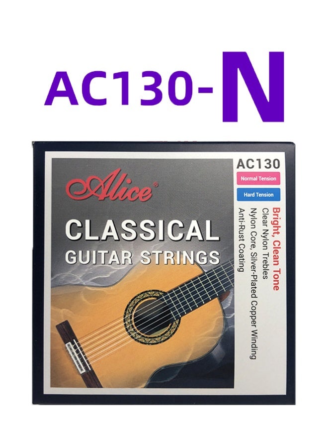 أليس مجموعة أوتار الجيتار الكلاسيكية من أليس AC130-N 1 إلى 6 أوتار من النايلون - Image 1