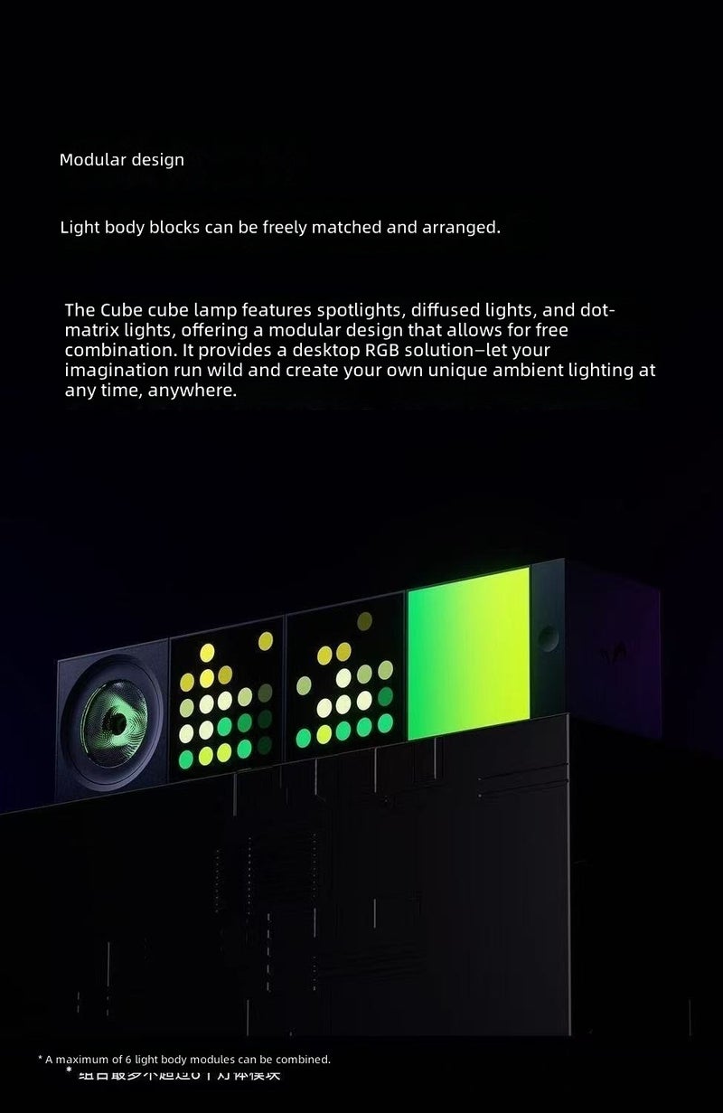 Yeelight RGB Ambient Light Cube 3D Smart Gaming Desktop Decor with Music Sync - Image 3