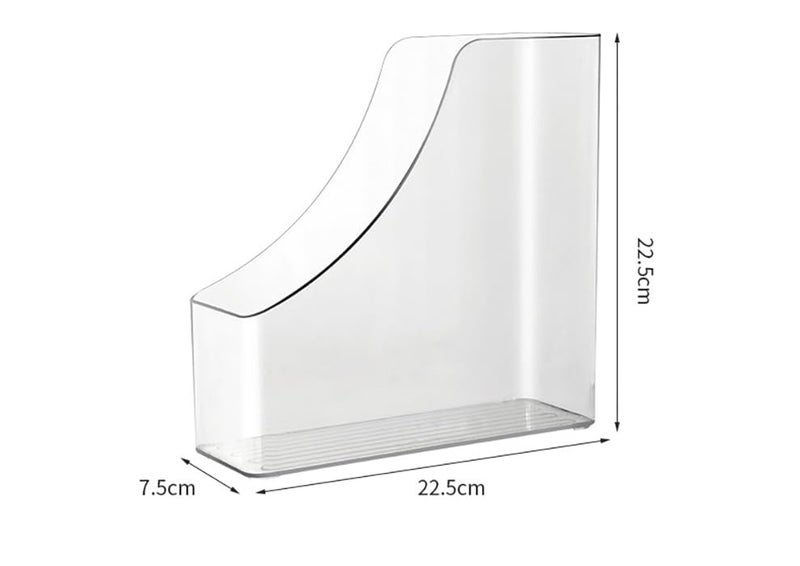 MosQuick Set Of 2 Transparent Sturdy Desk Supplies Organisers Magazine File Holder For Office Acrylic File Rack File Organizer Study Table Accessories Book Holder Table Organizer For Study Table - Image 2