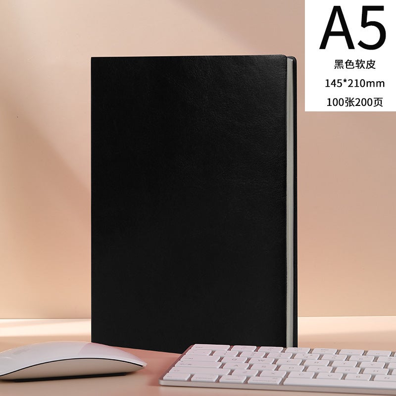 Thickened Notebook Custom Creative Buckle Soft Leather Diary Business A5 Notebook Custom Logo - Image 1