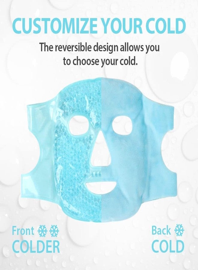 BLINE Face Ice Pack Reduce Face Puff, Dark Circles, Reusable Cold Hot Gel Face Eye Mask, Plush Fabric Comfortable and Soft, Suitable for Women Facial SPA, Ice Face Mask for Stress Relief, Beauty Care (Blue) - Image 3