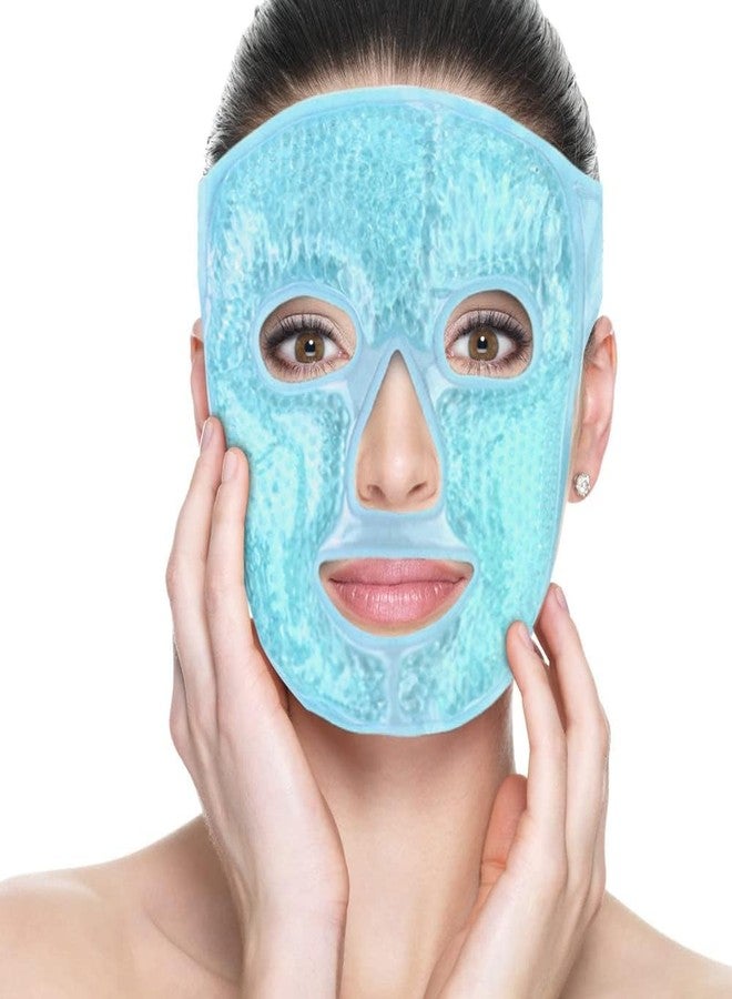 BLINE Face Ice Pack Reduce Face Puff, Dark Circles, Reusable Cold Hot Gel Face Eye Mask, Plush Fabric Comfortable and Soft, Suitable for Women Facial SPA, Ice Face Mask for Stress Relief, Beauty Care (Blue) - Image 1