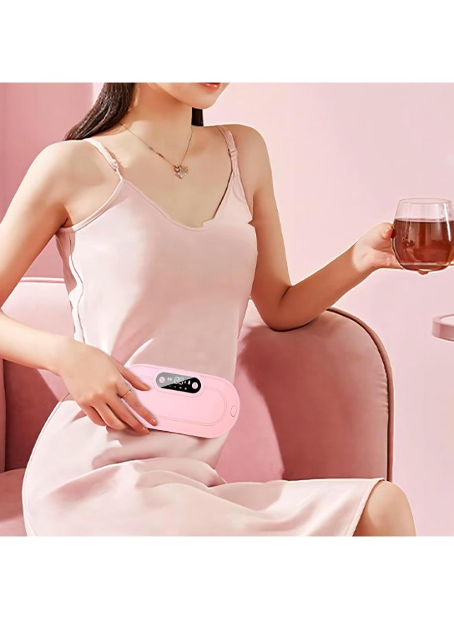 جهاز تدفئة محمول لتسكين آلام الدورة الشهرية - وسادة حرارية بـ 3 مستويات حرارة و4 أنماط تدليك - حزام مريح وقابل للشحن للاستخدام اليومي - Image 5