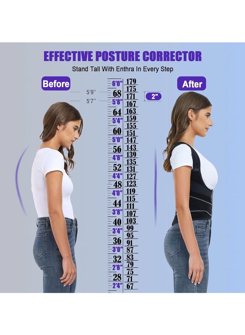 RATSAW - Back Support Adjustable Posture Corrector for Women and Men Support Waist Lumbar Back Straightener with Spine Vertical Alignment System Lower Back Pain Relief Straightens the Back Size L - Image 1