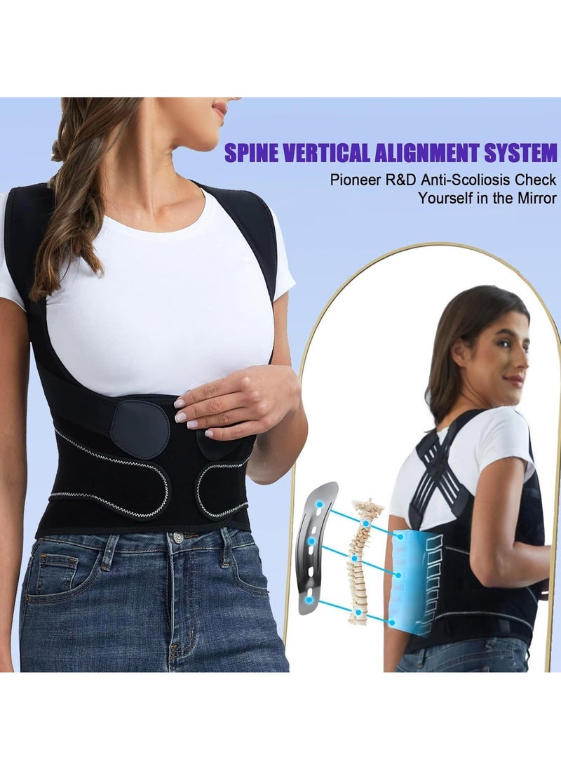RATSAW - Back Support Adjustable Posture Corrector for Women and Men Support Waist Lumbar Back Straightener with Spine Vertical Alignment System Lower Back Pain Relief Straightens the Back Size L - Image 1