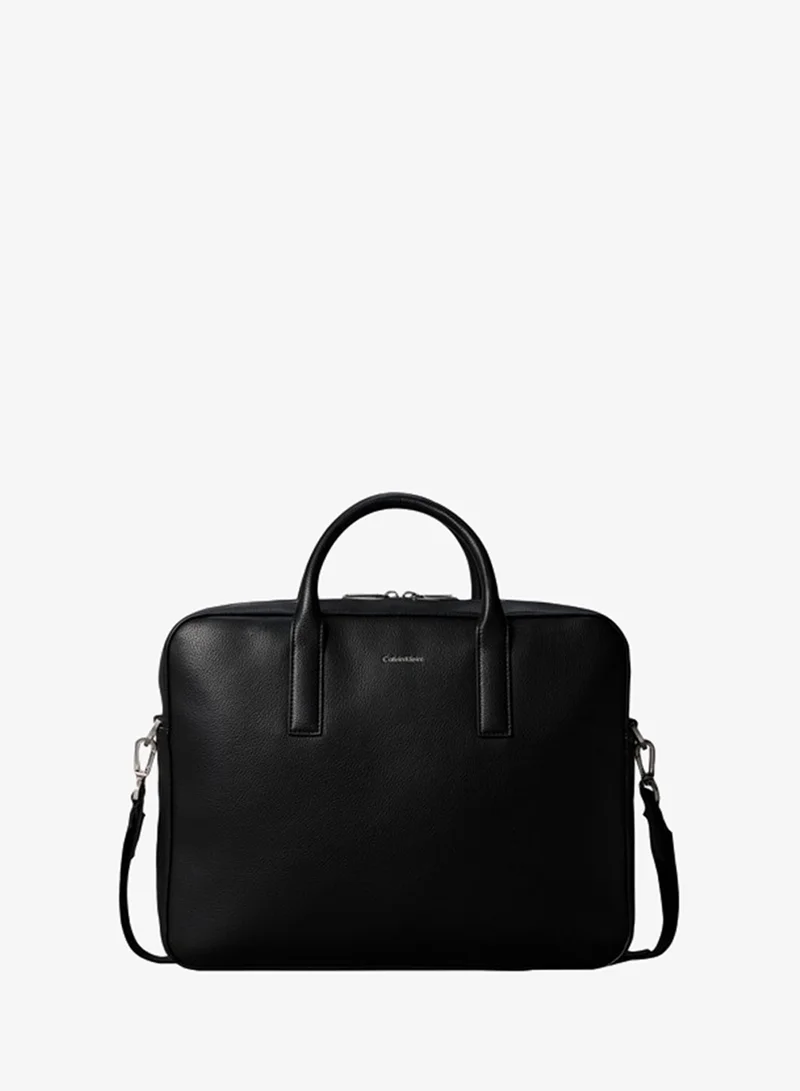 CALVIN KLEIN Metal Logo Laptop Bag