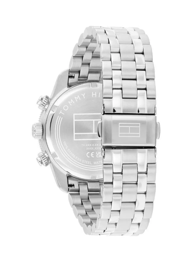 تومي هيلفيغر ساعة كرونوغراف كوارتز بحزام فولاذي تناظرية