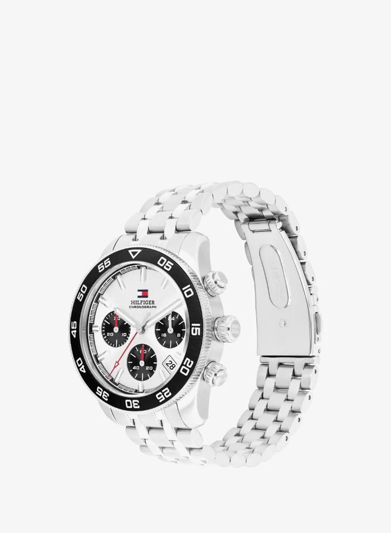 Tommy Hilfiger  Mens Chronograph Quartz Watch With Silver Stainless Steel Bracelet - 1792215 for Men | Best Price UAE