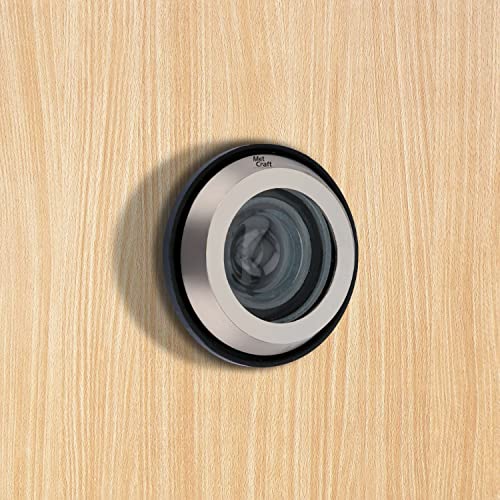 Met Craft Metcraft Brass Door Viewer 180 Degree Glass Lens with Perfect Matching Main Door Pack of 1 (Glossy Satin Silver) - Image 1