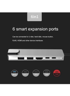 Generic USB C Hub HDMI Adapter, 6 in 1 Multiport Compatible with MacBook pro to HDMI 4k,2 USB 3.0 Ports SD/TF Card Reader ,Compatible for USB C Laptops Nintendo and Other Type C Devices  - Image 3