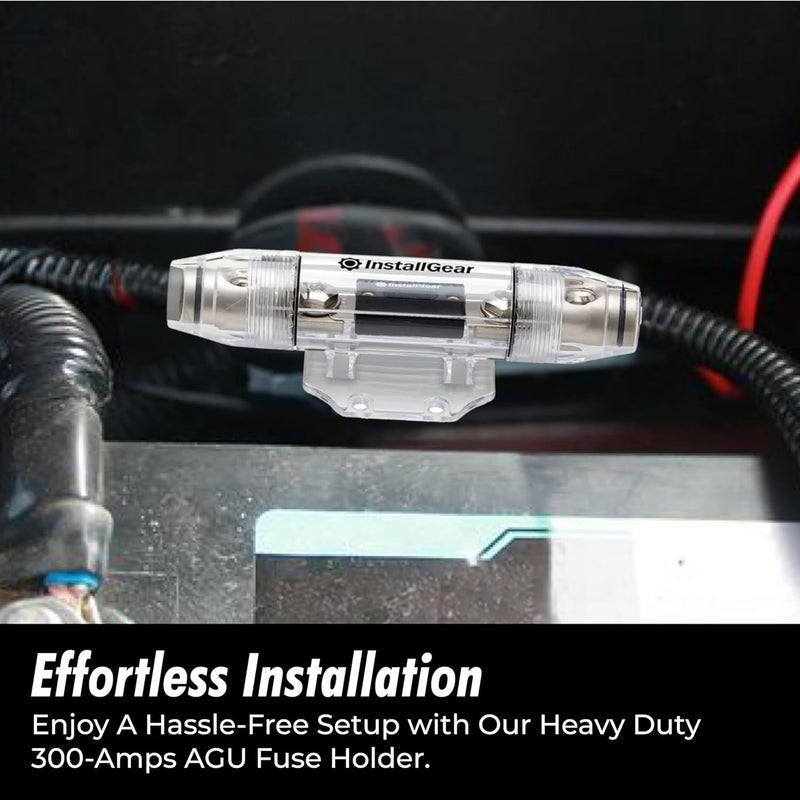 InstallGear 0/2/4 Gauge AWG in-Line ANL Fuse Holder with 300 Amp Fuse - Image 2