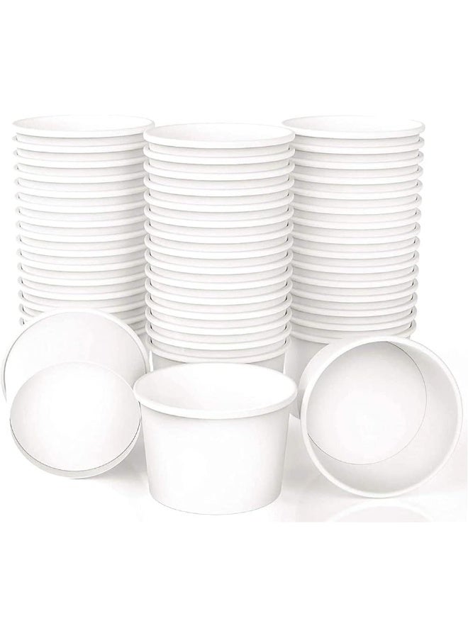 إس إن إتش باكينج أكواب آيس كريم ورقية للاستخدام مرة واحدة من إس إن إتش باكينج، بدون غطاء، 25 قطعة، سعة 4 أونصات - Image 1