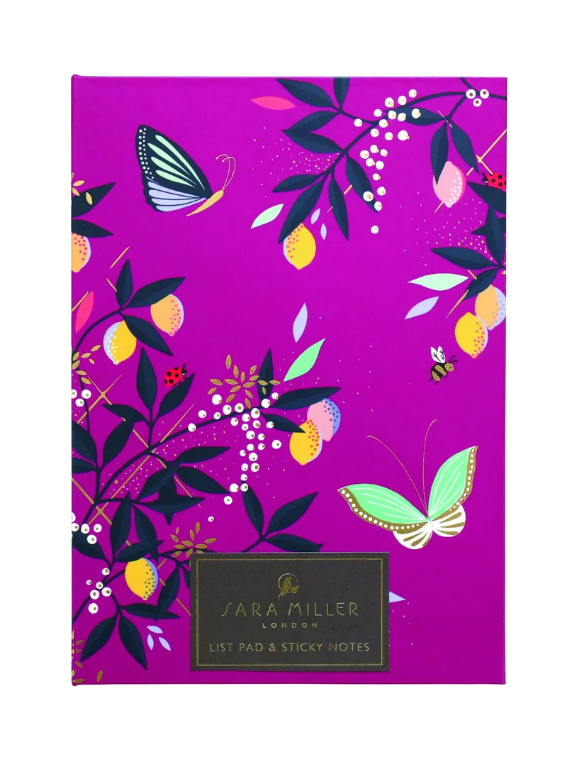 Sara Miller Memo Pad With Sticky Labels and Lined Notpad
