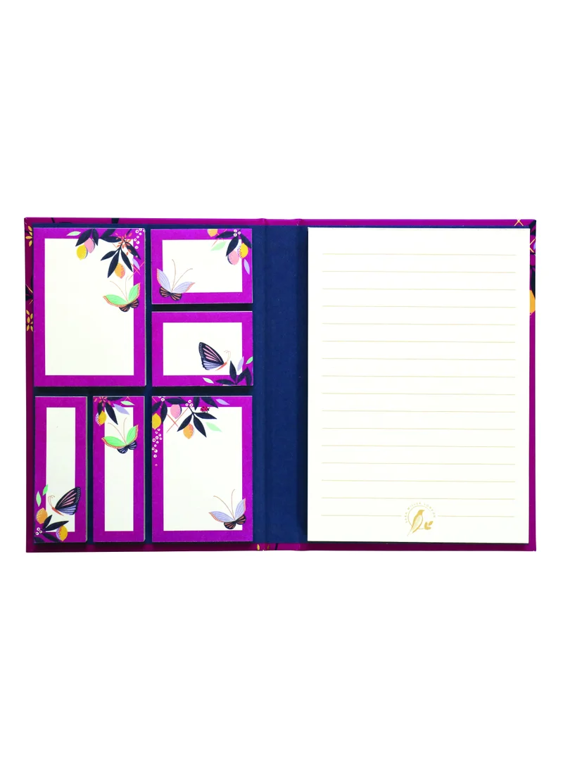 Sara Miller Memo Pad With Sticky Labels and Lined Notpad