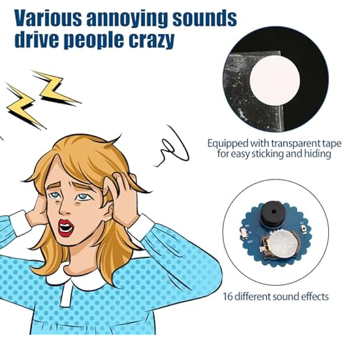 BTFO 3 x Stuffing Devices, 16 Sounds Hidden Stuffing Device Noise Generator Daisy Cricket Twitter Birds Buzzing Birds Singing for Home and Office (Blue) - Image 4