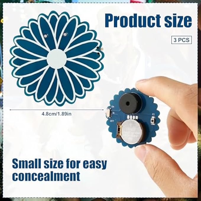 BTFO 3 x Stuffing Devices, 16 Sounds Hidden Stuffing Device Noise Generator Daisy Cricket Twitter Birds Buzzing Birds Singing for Home and Office (Blue) - Image 2