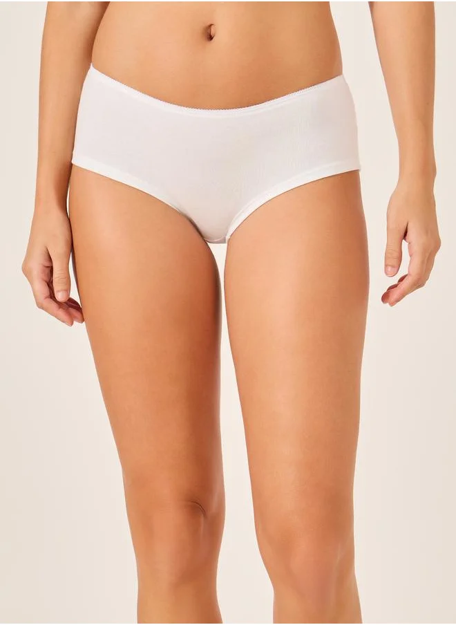 ستايلي Pack of 5 - Solid Elastic Waist Short Briefs