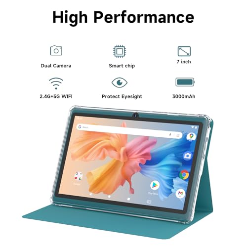 HOTTABLET Tablet 7Inch Android 14.0 with Protective Case, 8GB(3+5GB Expand) RAM+ 32GB ROM, IPS Screen, Dual Camera, Bluetooth 5.0 WiFi Tab (Navy) - Image 4