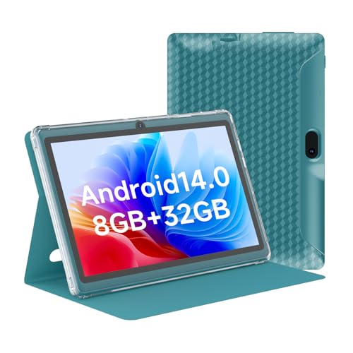 HOTTABLET Tablet 7Inch Android 14.0 with Protective Case, 8GB(3+5GB Expand) RAM+ 32GB ROM, IPS Screen, Dual Camera, Bluetooth 5.0 WiFi Tab (Navy) - Image 1