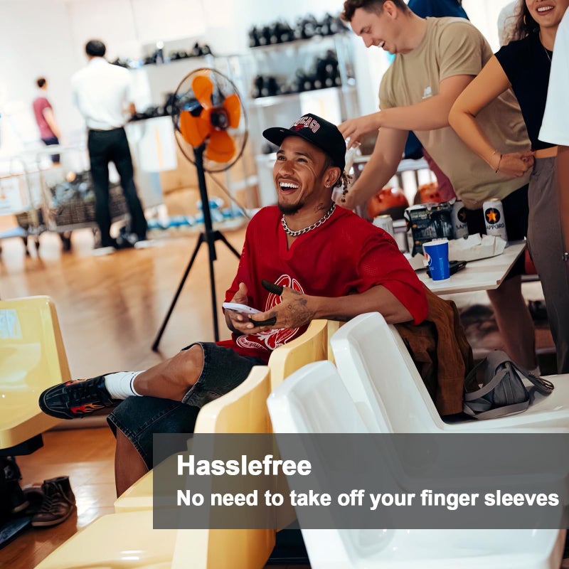 HALLEAST 30 Pieces Finger Sleeves for Bowling, Disposable Bowling Thumb Sleeves Anti-Sweat Breathable Protector Seamless Lightweight Anti-Skid Glove for Right Hand & Left Hand, Size L - Image 5