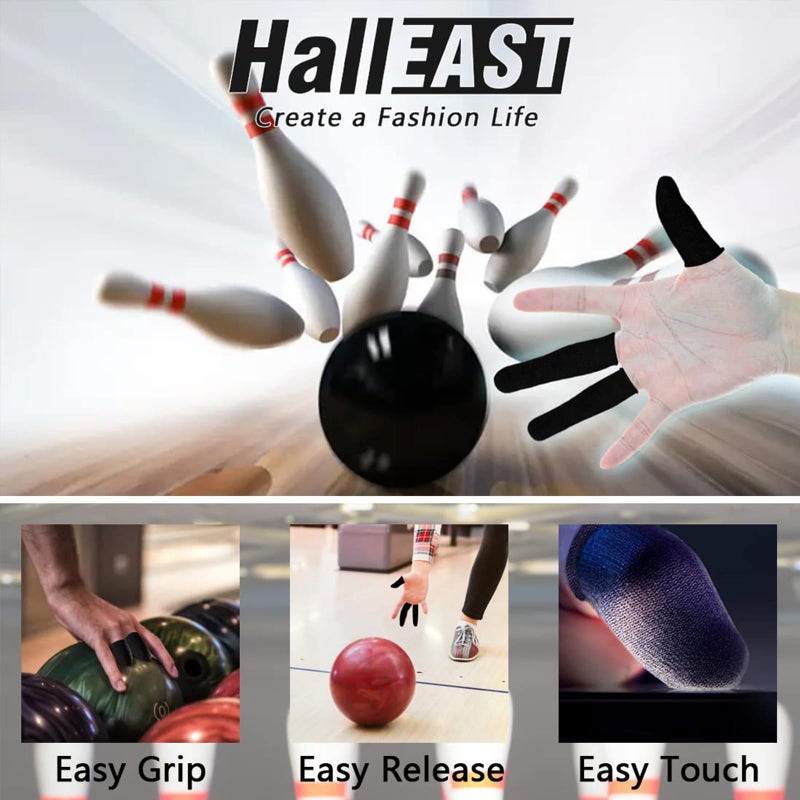 HALLEAST 30 Pieces Finger Sleeves for Bowling, Disposable Bowling Thumb Sleeves Anti-Sweat Breathable Protector Seamless Lightweight Anti-Skid Glove for Right Hand & Left Hand, Size L - Image 4