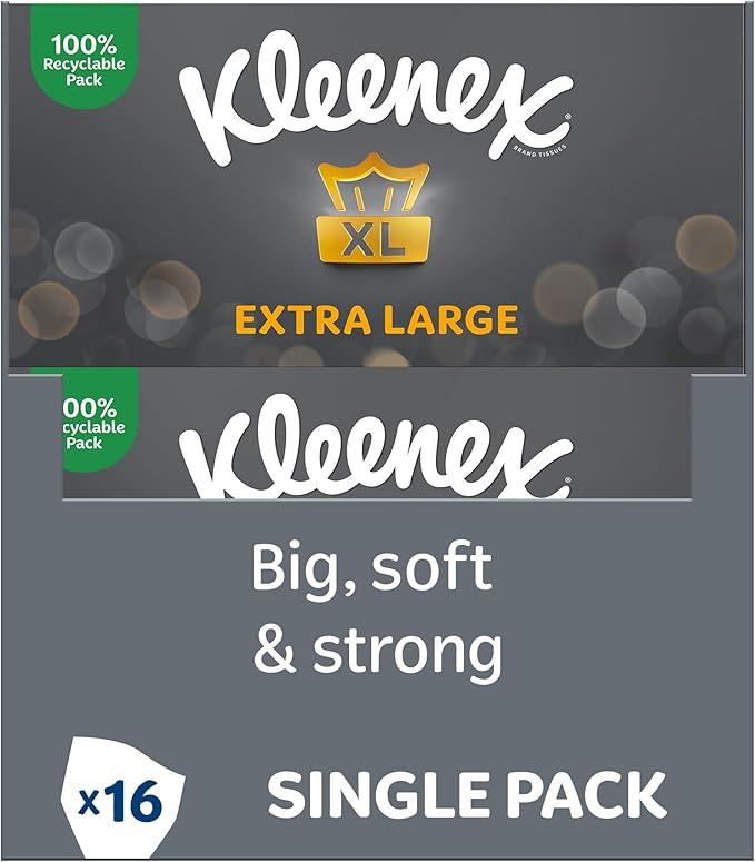 Kleenex Extra Large Facial Tissues 100 Recyclable Packaging 24 Compact Tissue Boxes 1056 Tissues 24 boxes - Image 1