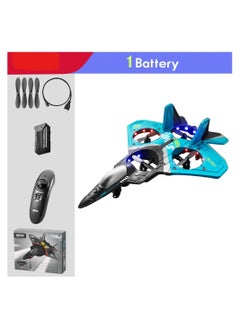 V17 RC Plane Airplane Remote Controlled Aircraft 2.4GHz RC Aircraft with Remote Control with LED Light 2.4GHz Remote Control Airplane with 360° Spin