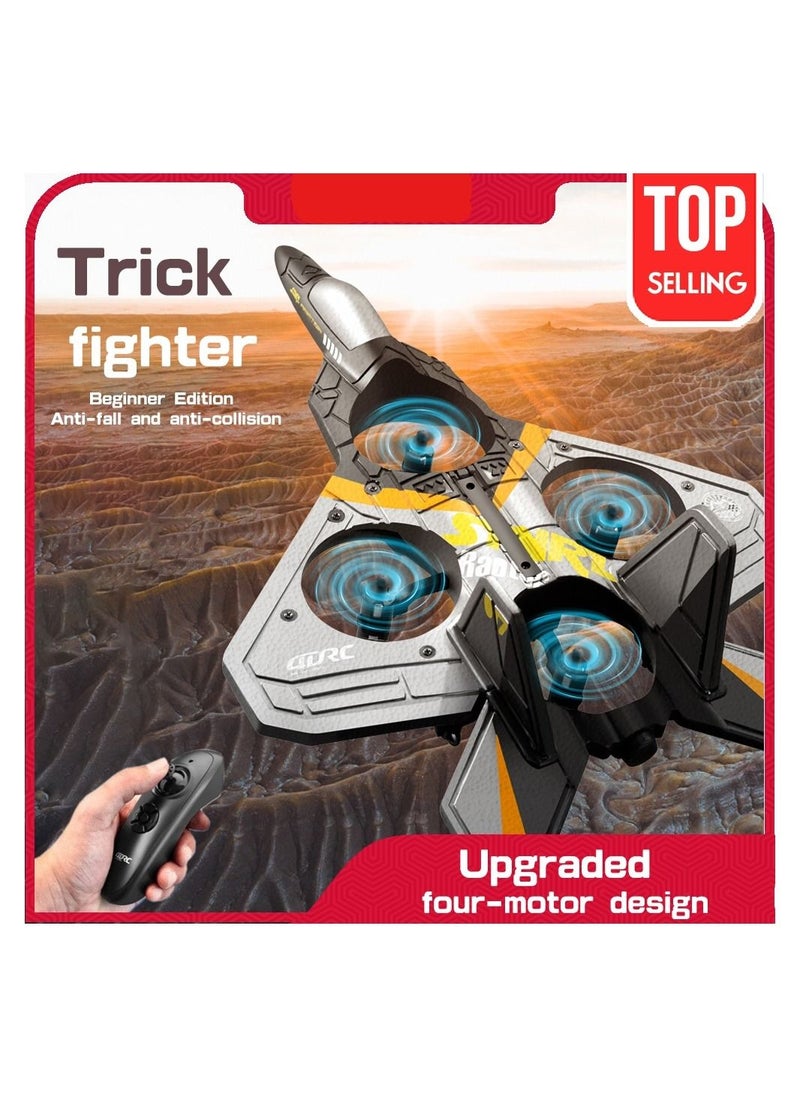 AROAQ - V17 RC Plane Airplane Remote Controlled Aircraft 2.4GHz RC Aircraft with Remote Control with LED Light 2.4GHz Remote Control Airplane with 360° Spin - Image 1