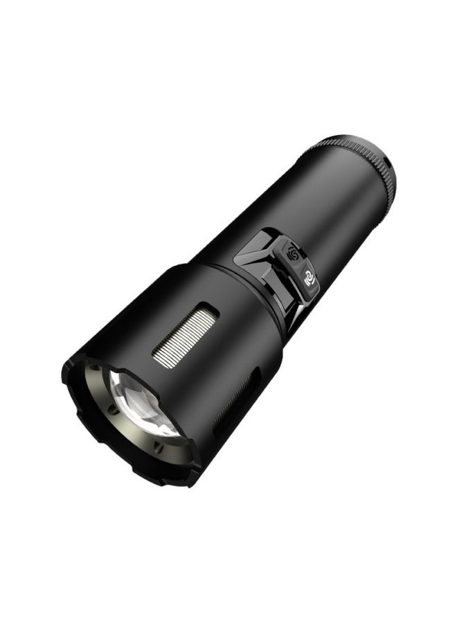 White Laser Aluminum Alloy Flashlight Zoom Power Display Type-c Charging Port With Output Gift Box Flashlight-Color:F441 White Laser  - Image 2