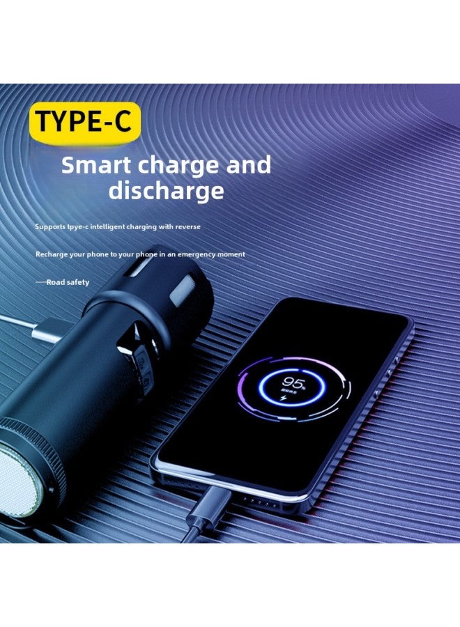 White Laser Aluminum Alloy Flashlight Zoom Power Display Type-c Charging Port With Output Gift Box Flashlight-Color:F441 White Laser  - Image 3