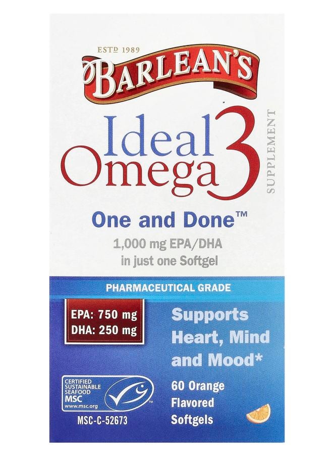 Ideal Omega 3 Orange 60 Softgels