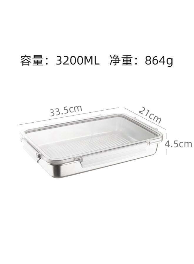 304 Stainless Steel Lunch Box Induction Cooker Heating Multi-specification Fresh Fruit Salad Sealed Preservation Box