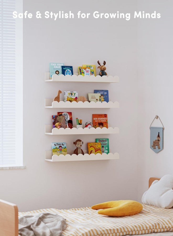 Seocry Scalloped Shelves (White, 16.5 Inches, 4) - Image 4