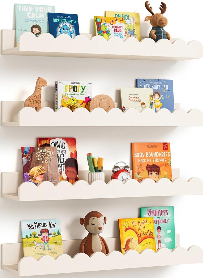 Seocry Scalloped Shelves (White, 16.5 Inches, 4) - Image 1