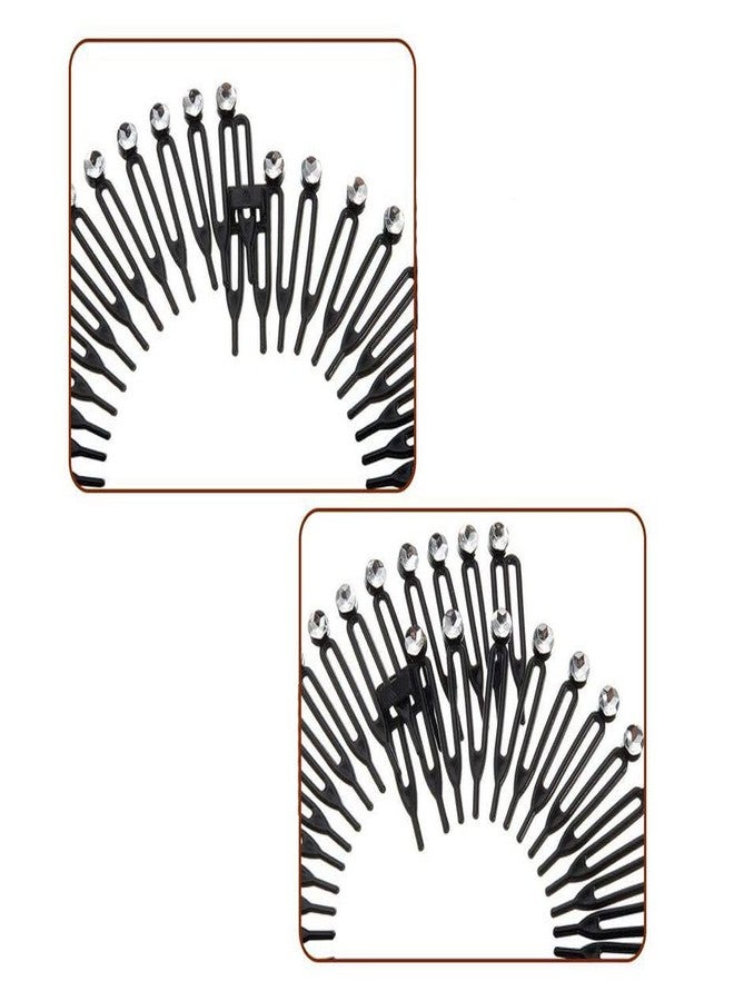 سوبيربليس طوق رأس بأمشاط شعر مرنة من Suoirblss، 10 قطع من مشابك الشعر ذات الأسنان العميقة القابلة للتمدد، مصنوعة من البلاستيك، مقاس واحد يناسب معظم النساء والمراهقات وبعض الأطفال، لتصفيف الشعر، بني - Image 5