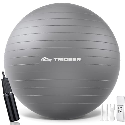 Trideer Exercise Ball Yoga Ball – Office Seating & Balance Ball Chair, Stability Ball for Pilates, Physical Therapy,Core Training & Balance Improvement & Stretching - Image 1