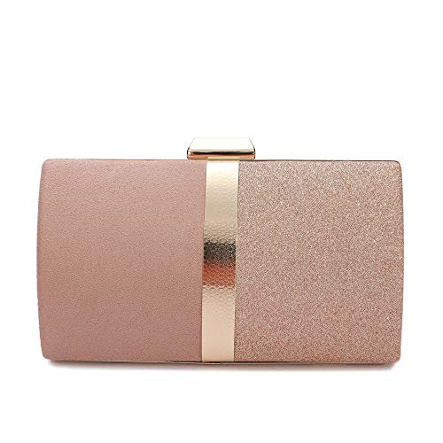 CARIEDO Glittery Color-Block Evening Clutch Bag for Women Sparkly Party Clutch Purse Elegant Wedding Prom Handbag - Image 1