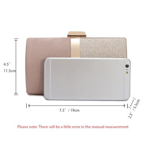 CARIEDO Glittery Color-Block Evening Clutch Bag for Women Sparkly Party Clutch Purse Elegant Wedding Prom Handbag - Image 3