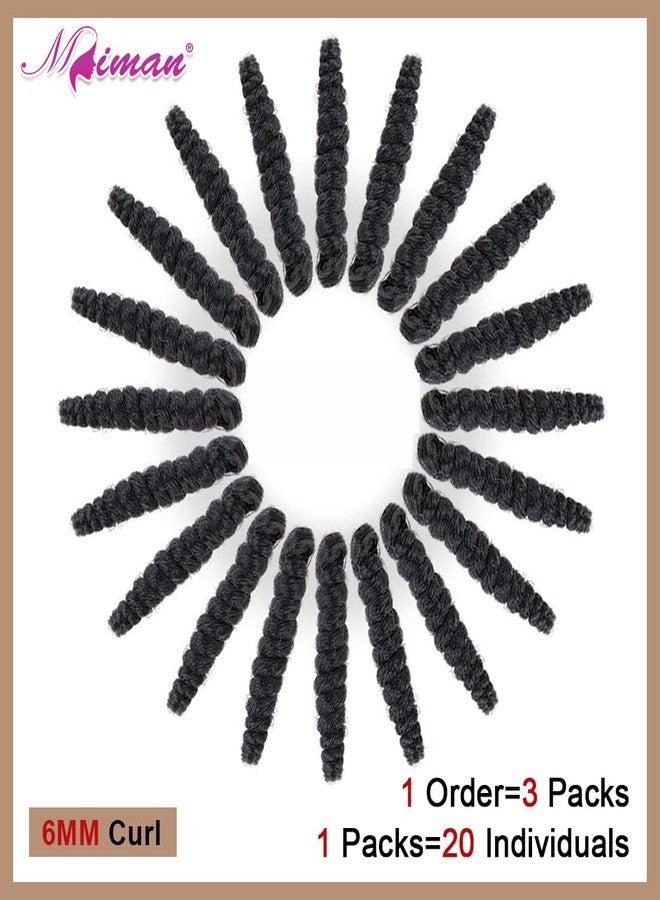 MIMAN 3 Packs 10 Inch Short Curly Crochet Hair Braids 6MM Spiral Curls Crochet Braided Synthetic Braiding Hair Extensions for Women DIY Mohawk Afro Braided Hairstyle (Natural Black #1B) - Image 4